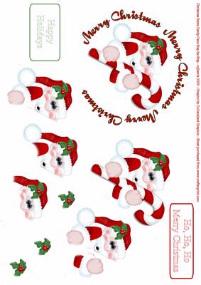 Christmas Santa Candy Cane Step-by-step