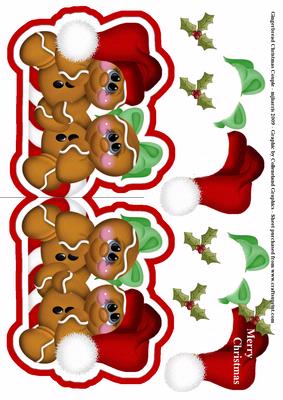 Gingerbread Christmas Couple Step-by-step