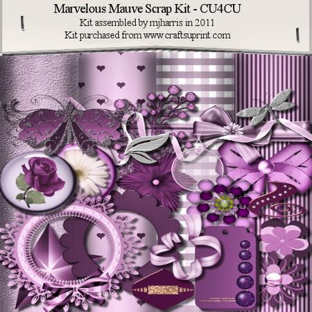 Marvelous Mauve Scrap Kit - Cu4cu