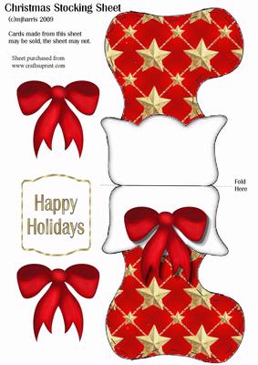 Christmas Stocking with Red Bow