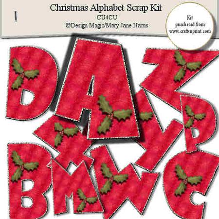 Christmas Alpahbet Scrap Kit - Cu4cu