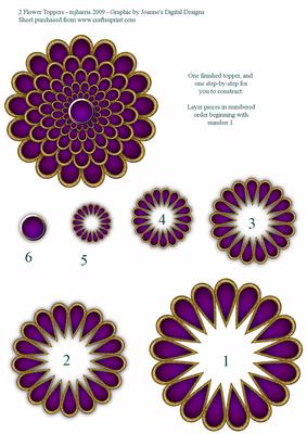 2 Flower Toppers D