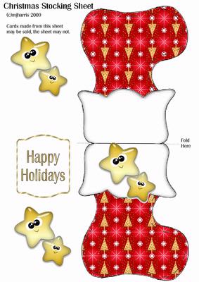 Christmas Stocking with Happy Stars