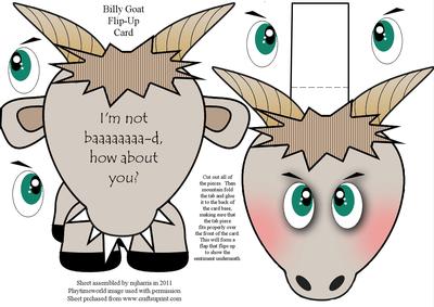 Billy Goat Flip-up Card