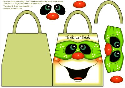 Ghost Trick-or-treat Bag Card 2