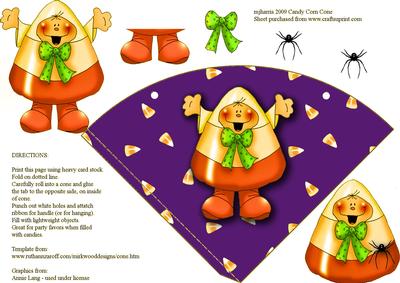 Halloween Candy Corn Cone 1