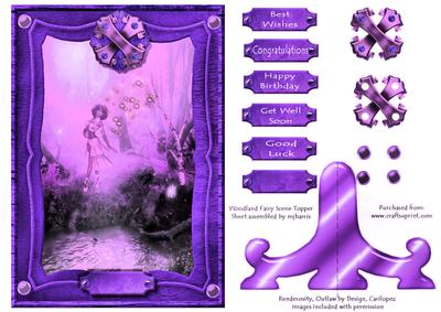 A Woodland Fairy Scene Card Topper