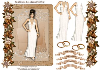 Special Occasion Roses & Diamonds Card Front