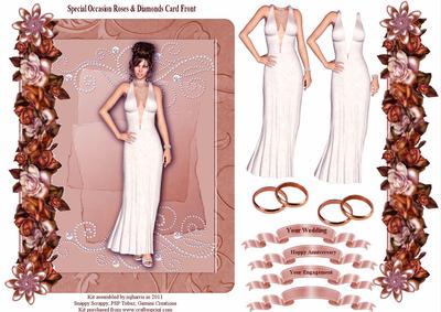 Special Occasion Roses & Diamonds Card Front 2