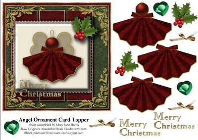 Angel Ornament Card Front Topper