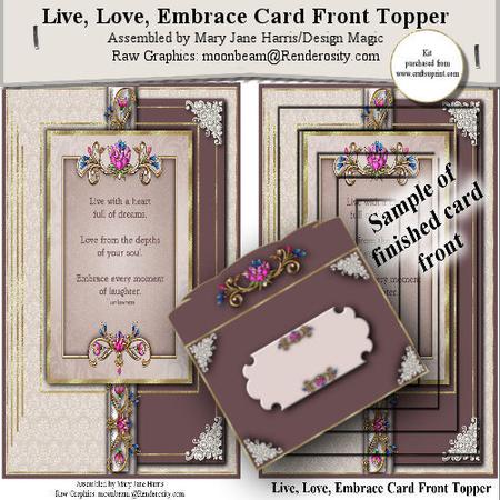 Live, Love, Embrace Card Topper Kit
