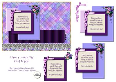 Have a Lovely Day Pyramid Card Topper