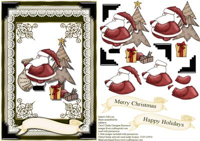 Santa's Naughty or Nice List Card Topper