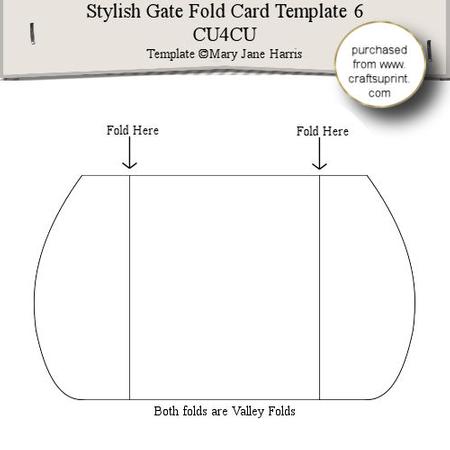 Stylish Gate Fold Card Template 6