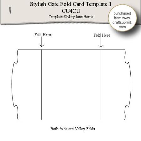 Stylish Gate Fold Card Template 1