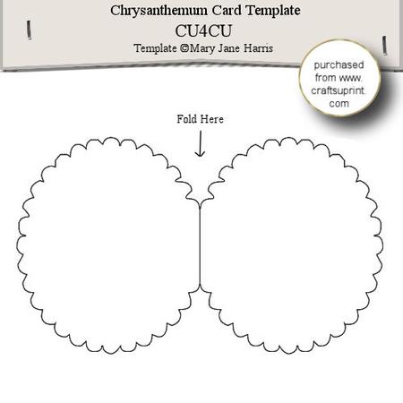 Chrysanthemum Card Template