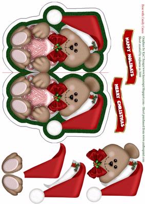 Teddy Bear with Jar of Candy Canes