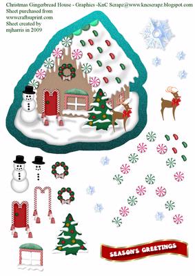 Christmas Gingerbread House Topper
