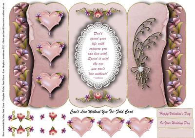 Can't Live Without You Tri-fold Card