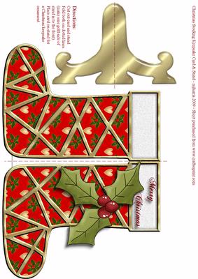 Christmas Stocking Keepsake Card & Stand