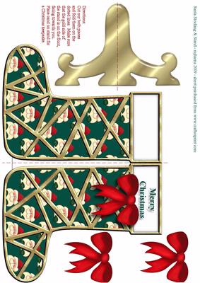 Santa Christmas Stocking Card & Stand