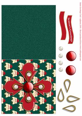 Santa Greetings Christmas Card