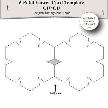 6 Petal Flower Card Template - Cu4cu