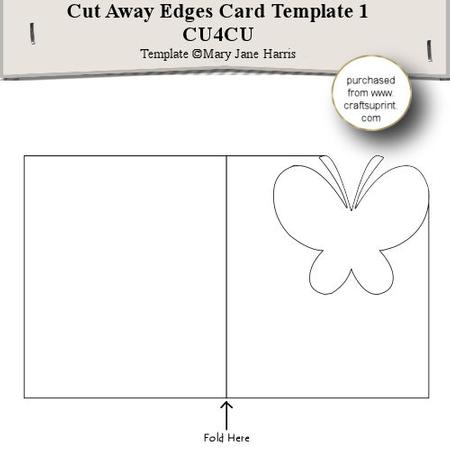 Cut Away Edges Card Template 1 - Cu4cu