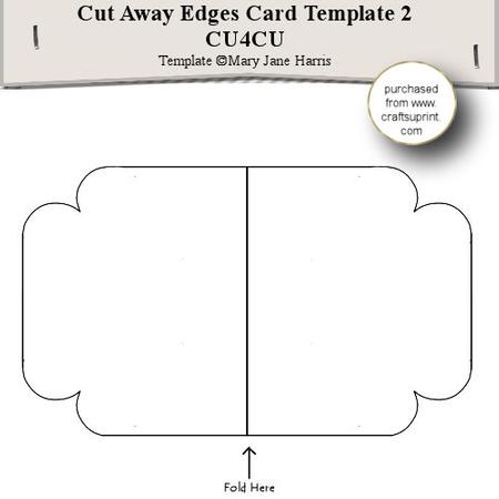 Cut Away Edges Card Template 2 - Cu4cu