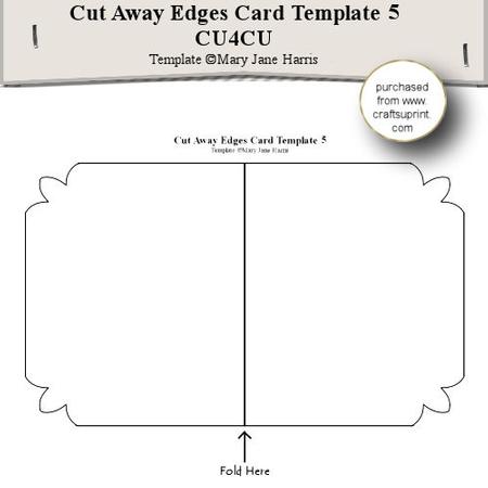 Cut Away Edges Card Template 4 - Cu4cu