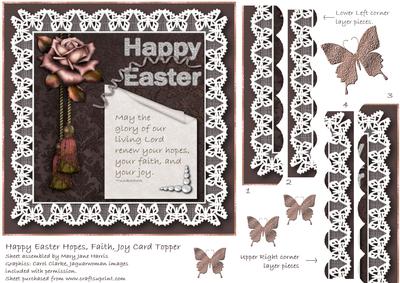 Happy Easter Hopes, Faith, Joy Card Topper 2
