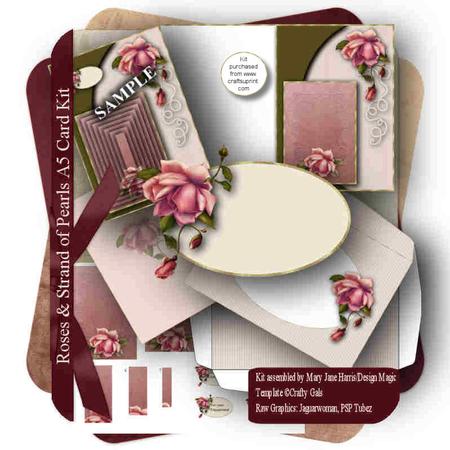 Roses & Strand of Pearls Card Kit