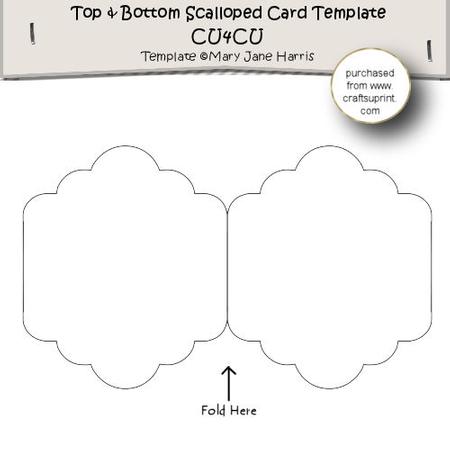 Top & Bottom Scalloped Card Template - Cu4cu