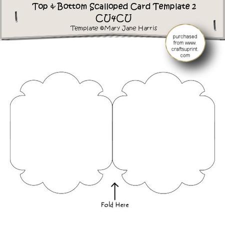Top & Bottom Scalloped Card Template 2 - Cu4cu