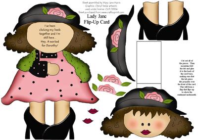 Lady Jane Flip-up Card