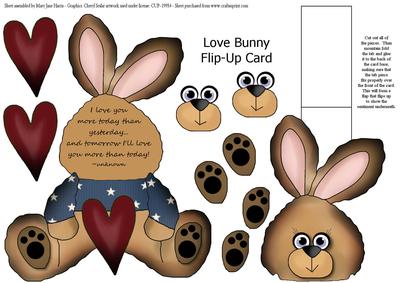 Love Bunny Flip-up Card