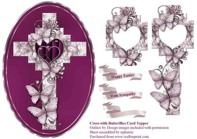 Butterfly Cross Card Topper 1