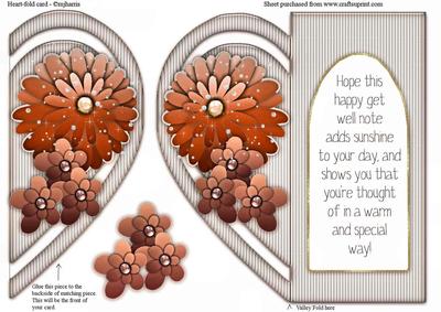Get Well Heart Fold Card