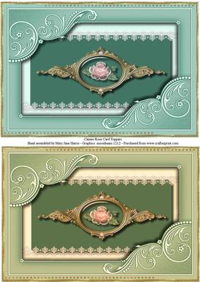 Cameo Roses - 2 Card Toppers 1
