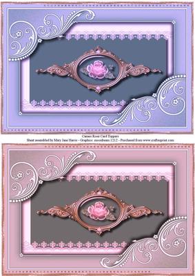 Cameo Roses - 2 Card Toppers 2