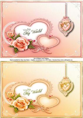 Trio of Hearts - 2 Card Toppers 1