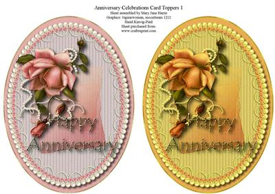 Anniversary Celebrations - 2 Card Toppers 1