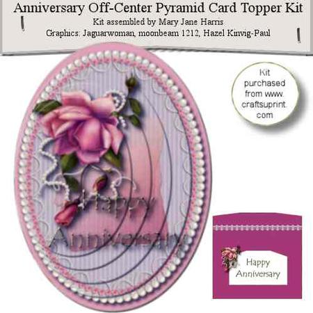 Anniversary Off-center Pyramid Card Topper Kit