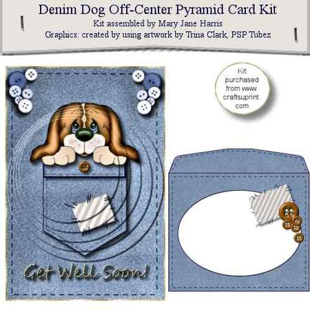 Denim Dog Off-center Pyramid Card Kit