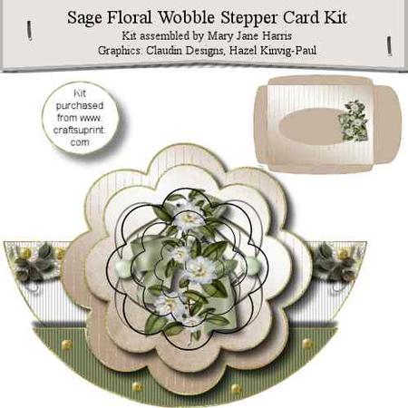 Sage Floral Wobble Stepper Card Kit