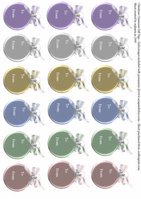 Christmas Ornament Gift Tags