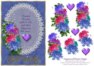 Fragrance of Flowers Card Topper 1
