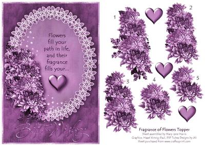 Fragrance of Flowers Card Topper 2