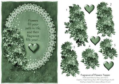 Fragrance of Flowers Card Topper 3