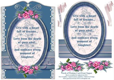 Wisdom of Words Card Topper 1